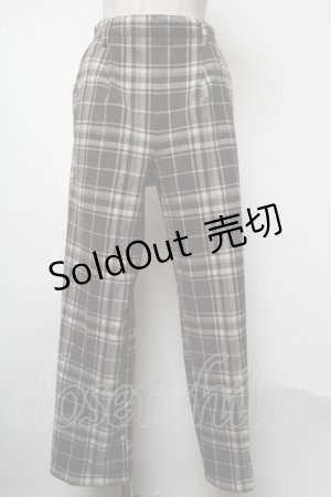 画像: axes femme / ポケット刺繍ウール調パンツ  ブラウン S-25-02-17-065-AX-PA-HR-ZT198