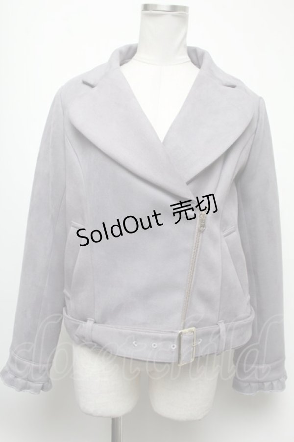 画像1: axes femme POETIQUE / フェイクスエードライダース M ブルーグレー S-25-02-17-009-AX-JA-AS-ZT285 (1)