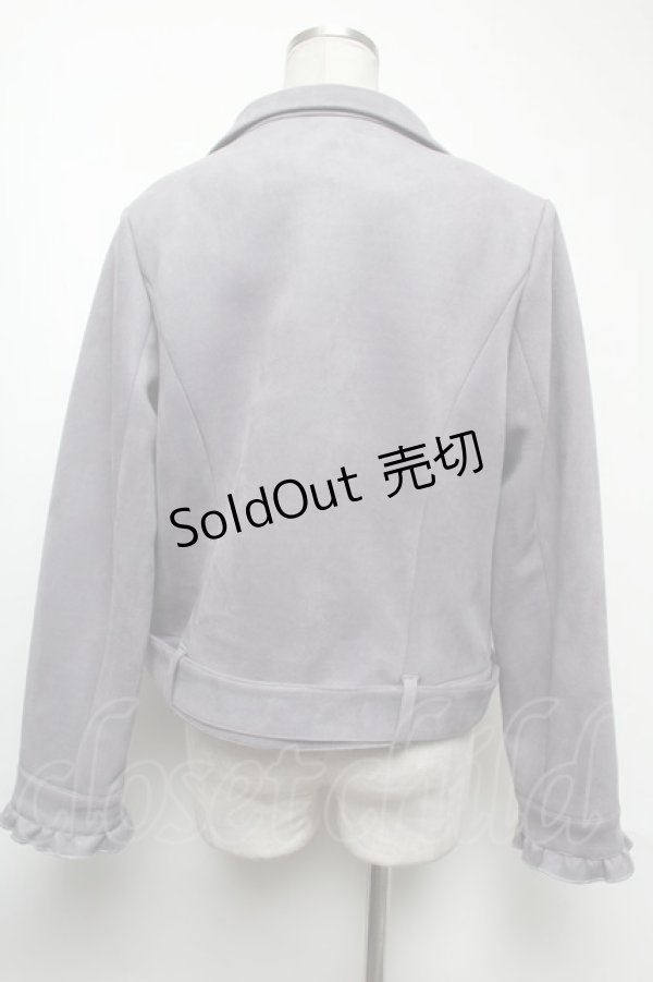 画像2: axes femme POETIQUE / フェイクスエードライダース M ブルーグレー S-25-02-17-009-AX-JA-AS-ZT285 (2)