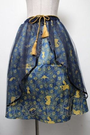 画像: axes femme POETIQUE / ディズニーアラジン/スカート  紺 S-25-02-17-1058-AX-SK-AS-ZI