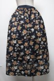画像2: axes femme / ローズプリントフレアースカート L 紺 S-25-02-17-1065-AX-SK-SZ-ZI (2)