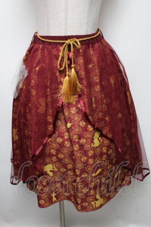 画像: axes femme POETIQUE / ディズニーアラジン/スカート  ワイン S-25-02-17-1038-AX-SK-AS-ZT195