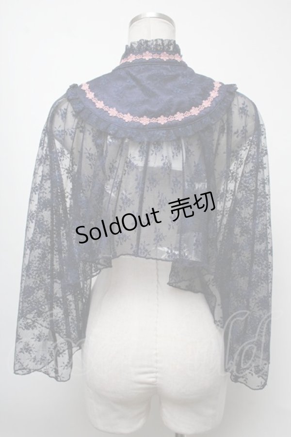 画像2: axes femme kawaii / ブルーミングレースケープ  紺 S-25-02-17-030-AX-JA-HR-ZS (2)