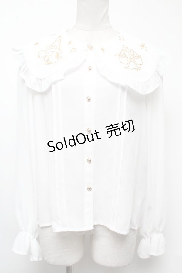 画像1: 【SALE】axes femme Kawaii / 【Disney】ファンタジア/ブラウス  白 S-25-02-17-004-AX-BL-HR-ZT497 (1)