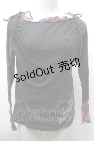 画像: gouk / 和柄カットソー  黒 S-25-02-17-048-GO-TO-HR-ZS