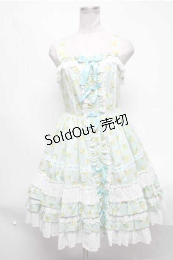 画像1: Angelic Pretty / Flower Vacationジャンパースカート  ミント S-25-02-19-059-AP-OP-HR-ZS (1)