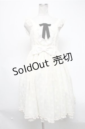 画像: Angelic Pretty / フロッキーDot Frillジャンパースカート  キナリ S-25-02-19-060-AP-OP-HR-ZS