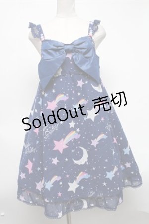 画像: Angelic Pretty / Dream Skyジャンパースカート  紺 S-25-02-19-063-AP-OP-AS-ZS