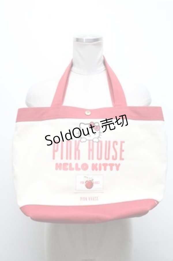 画像1: PINK HOUSE / Hello Kittyトートバッグ  赤 S-25-02-19-009-LO-BG-AS-ZS (1)