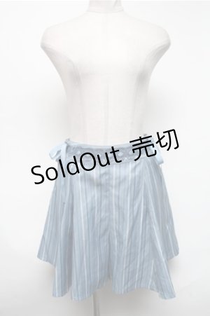 画像: axes femme POETIQUE / ストライプキュロット  サックス S-25-02-19-081-AX-PA-HR-ZI