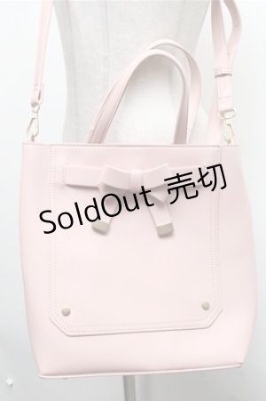 画像: m petit by misako / AMマエリボン2WAYバッグ  ピンク S-25-02-19-005-LO-BG-HR-ZS