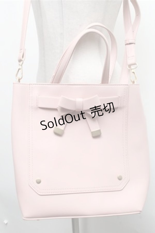 画像1: m petit by misako / AMマエリボン2WAYバッグ  ピンク S-25-02-19-005-LO-BG-HR-ZS (1)