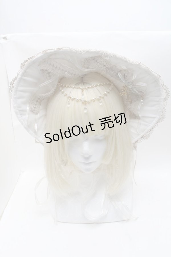 画像2: ALICE and the PIRATES / Bijou Princess 私の愛おしい宝物 ボンネット  白 S-25-02-21-008-PA-AC-AS-ZS (2)