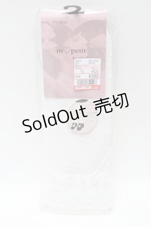 画像: m petit by misako / シアーハート柄クルーソックス  白 S-25-02-21-004-LO-ZA-HR-ZS