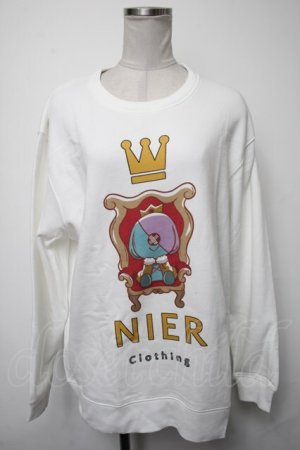 画像: NieR Clothing / プリントトレーナー  白 S-25-02-21-025-PU-TO-HR-ZT311