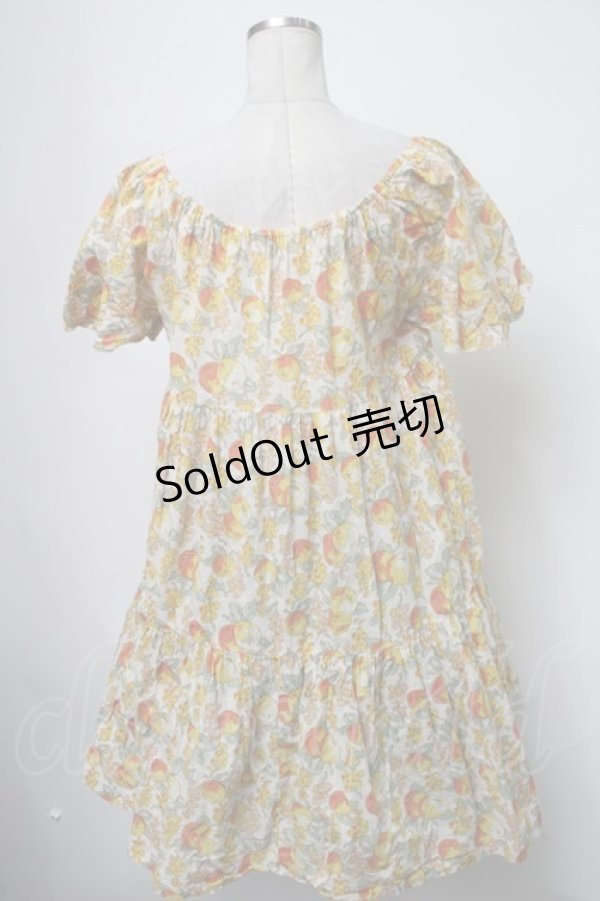 画像2: Jane Marple / フルーツ柄ワンピース  オフ S-25-02-21-048-JM-OP-HR-ZT355 (2)