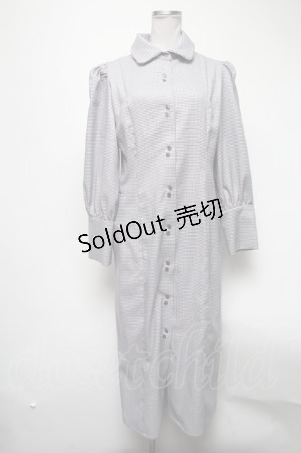 画像1: Maison de FLEUR Petite Robe / パフスリーブレトロボタンドレス M ラベンダー S-25-02-25-052-EL-OP-SZ-ZT067 (1)