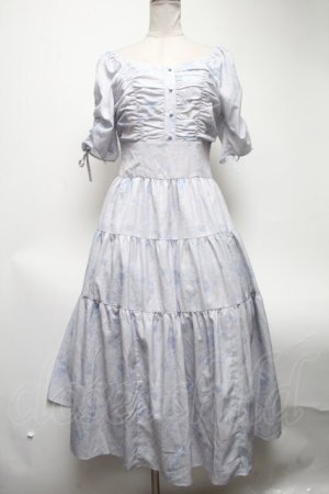 画像: An MILLE / Flowerギャザーティアードワンピース  オフホワイト S-25-02-25-057-EL-OP-HR-ZS