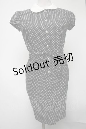 画像: MILK / 丸襟ドットワンピース  黒ｘ白 S-25-02-25-059-ML-OP-AS-ZS