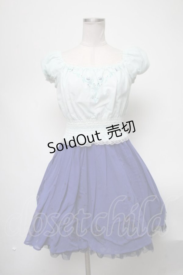 画像1: 【SALE】Secret Honey / スケッチアートセットアップ(アナver)  サックス S-25-02-25-066-CA-OP-HR-ZT213 (1)