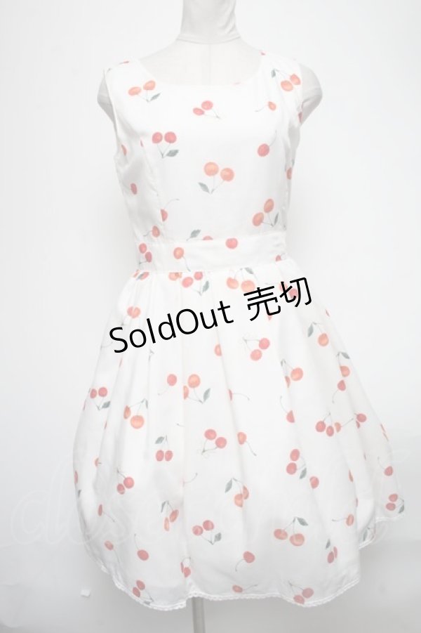 画像1: mille fille closet by LODISPOTTO / Sweet Cherryワンピース M アイボリー S-25-02-25-071-LO-OP-SZ-ZS (1)