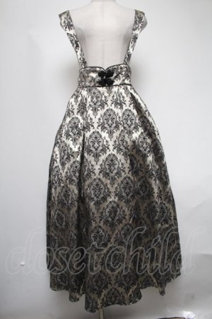 画像: Amavel / Oriental Arabesqueロングスカート  黒ｘゴールド S-25-02-25-072-CA-SK-HR-ZS