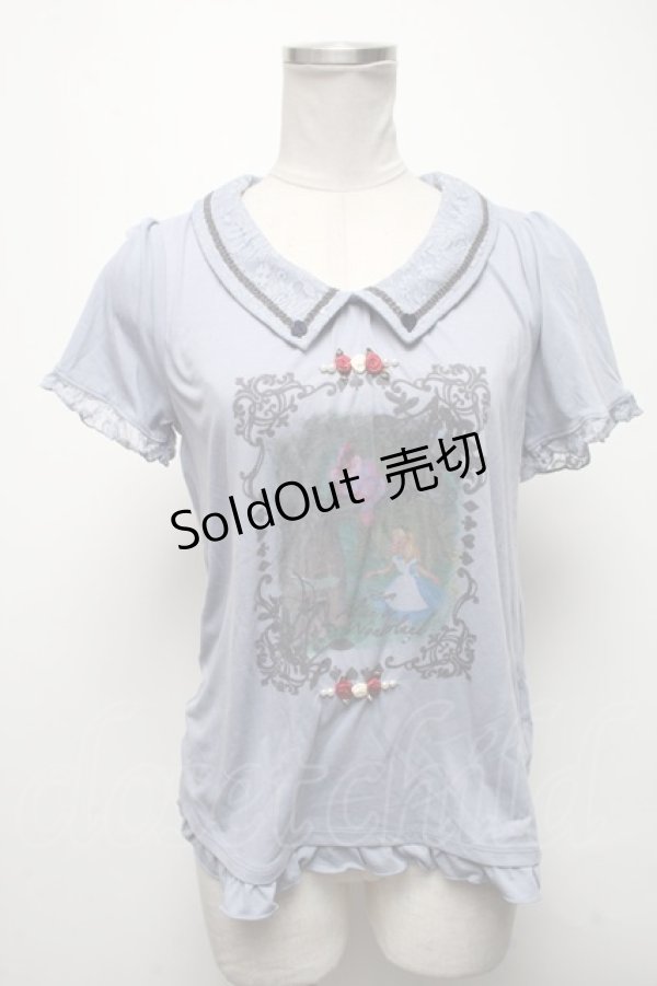 画像1: axes femme / 不思議の国のアリスプルオーバー  サックス S-25-02-25-027-AX-TO-HR-ZS (1)