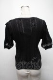 画像2: axes femme / シフォンお花レースカーディガン  黒 S-25-02-25-034-AX-TO-HR-ZS (2)