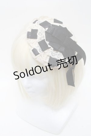 画像: LOLITA / ヘッドドレス  オフｘ黒 S-25-02-27-005-LO-ZA-AS-ZS