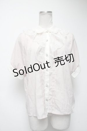 画像: axes femme POETIQUE / レースラッフルフリル半袖ブラウス  ピンク S-25-02-27-045-AX-BL-AS-ZS