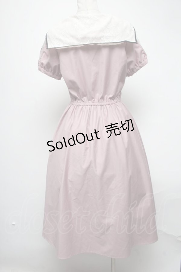 画像2: axes femme POETIQUE / レース襟ワンピース  ピンク S-25-02-27-064-AX-OP-AS-ZS (2)