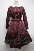 画像1: Jane Marple / Regimental stripeのワンピース  ワイン S-25-02-27-072-JM-OP-AS-ZT362 (1)