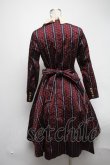 画像2: Jane Marple / Regimental stripeのワンピース  ワイン S-25-02-27-072-JM-OP-AS-ZT362 (2)