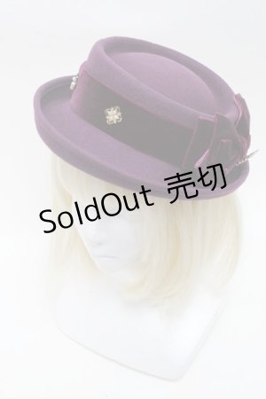 画像: 星箱works / 魔女の庭 魔法の果実 ベルベットリボン帽子  パープル S-25-02-27-008-PU-AC-AS-ZS