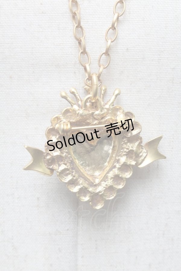 画像3: MILK / Sweet Heartブローチネックレス  黒ｘゴールド S-25-02-27-015-ML-AC-AS-ZS (3)