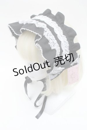 画像: metamorphose / ブリム付きヘッドドレス  黒ｘ白 S-25-02-27-003-ME-AC-AS-ZS