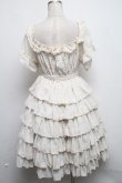 画像2: ATELIER PIERROT / シフォンティアードワンピース  オフ S-25-03-01-065-EL-OP-AS-ZS (2)