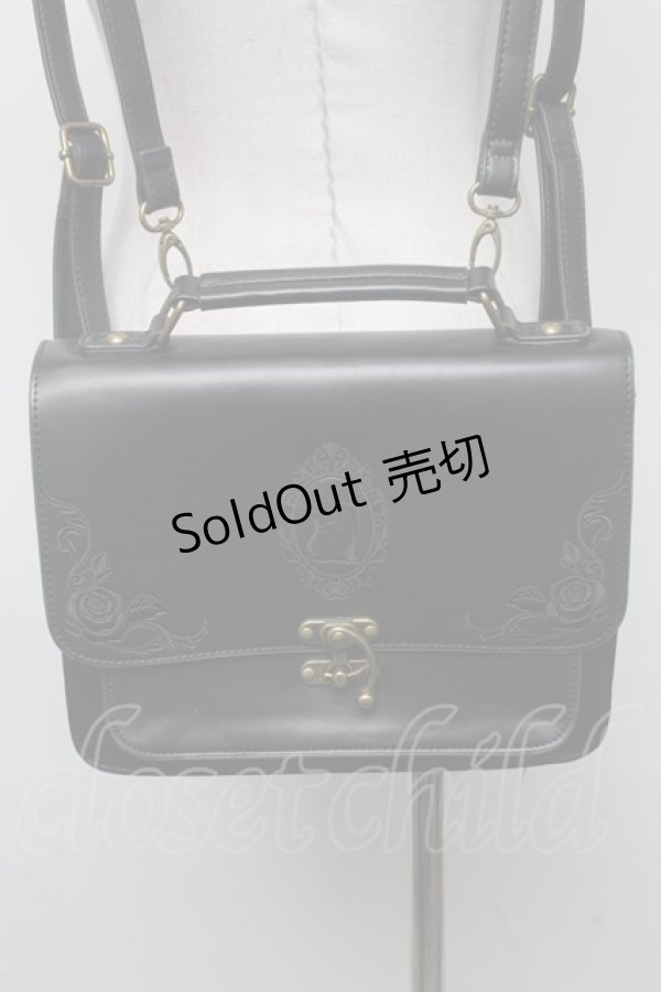 画像1: axes femme POETIQUE / 猫刺 2wayバッグ  黒 S-25-03-01-004-AX-OP-HR-ZS (1)