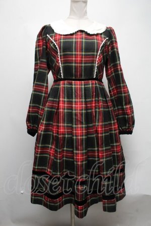 画像: Angelic Pretty / Britishタータンワンピース  赤 S-25-03-02-063-AP-OP-HR-ZS