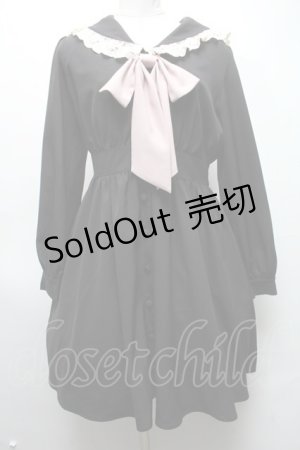 画像: Ank Rouge / セーラーワンピース  黒 S-25-03-02-068-CA-OP-AS-ZS