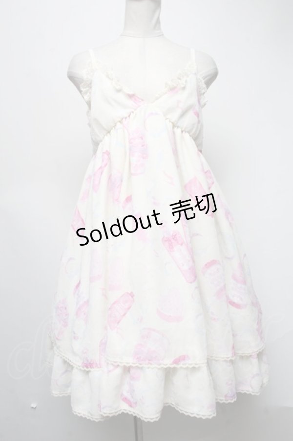 画像1: Angelic Pretty / Lovely Bathroomジャンパースカート  アイボリー S-25-03-02-074-AP-OP-HR-ZS (1)