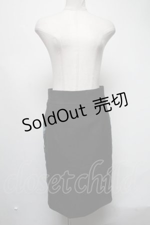 画像: CuLLt / バラ刺繍タイトスカート  黒 S-25-03-02-075-PU-ZA-HR-ZS