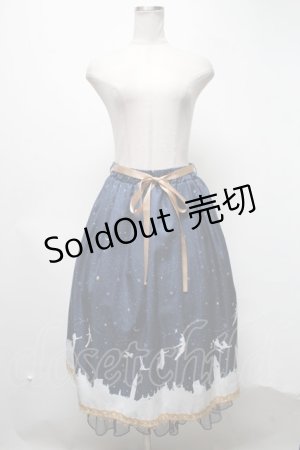 画像: axes femme / ピーター・パン/プリントスカート  紺 S-25-03-02-076-AX-SK-HR-ZS