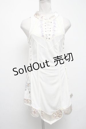 画像: Ozz oneste / チャイナデザインノースリーブカットソー  オフ S-25-03-02-010-OO-TO-HR-ZS