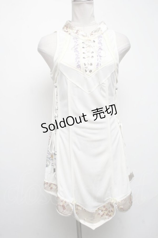 画像1: Ozz oneste / チャイナデザインノースリーブカットソー  オフ S-25-03-02-010-OO-TO-HR-ZS (1)