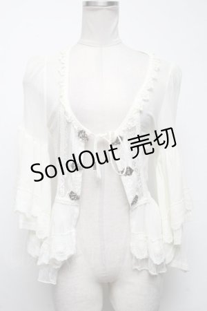 画像: Ozz oneste / シフォン&レースカーディガン  キナリ S-25-03-02-011-OO-BL-HR-ZS