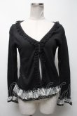 画像1: H jelly / プリントカットボレロ  黒 S-25-03-02-035-HN-TO-AS-ZS (1)