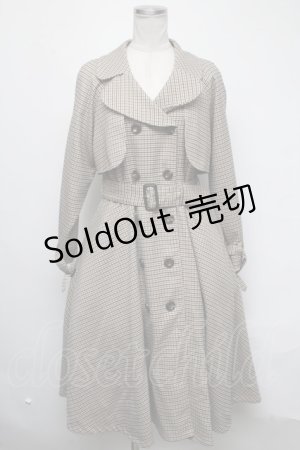 画像: an another angelus / 金具使いノーカラーコート  ベージュ S-25-03-06-049-CA-CO-HR-ZS