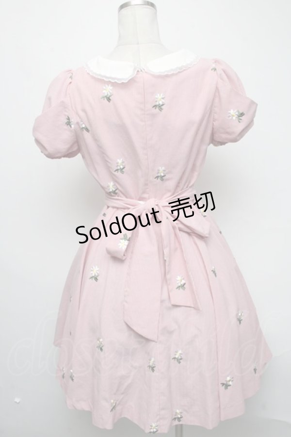画像2: Secret Honey / マーガレット刺繍ワンピース  赤 S-25-03-06-050-CA-OP-AS-ZS (2)