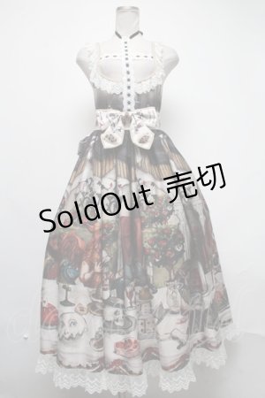 画像: Royal Princess Alice / Dark Alice Tea Party・まくらくらまコラボワンピース  オフ S-25-03-06-061-LO-OP-AS-ZS